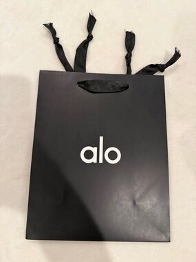 ALO Yoga Black Gift Bag with White Logo